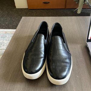 Cole Haan Black Croc Slip on Sneakers Womens 9.5